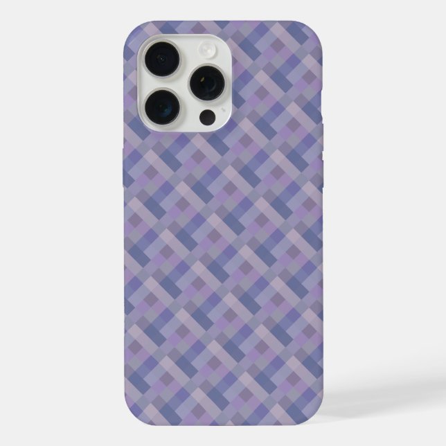 Blue Purple Woven Geometric Pattern iPhone Case (Back)