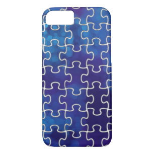 blue puzzle pieces Case-Mate iPhone case