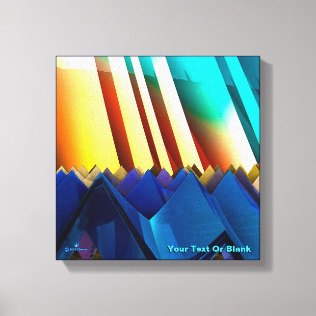 Blue Pyramids and Prism Canvas Print (Front)
