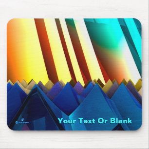 Blue Pyramids and Prism Mouse Pad