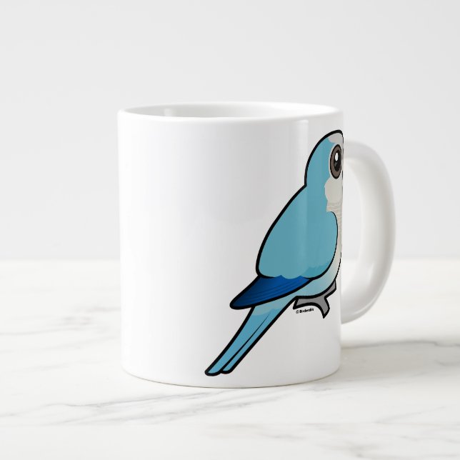 Blue Quaker Large Coffee Mug (Front Right)