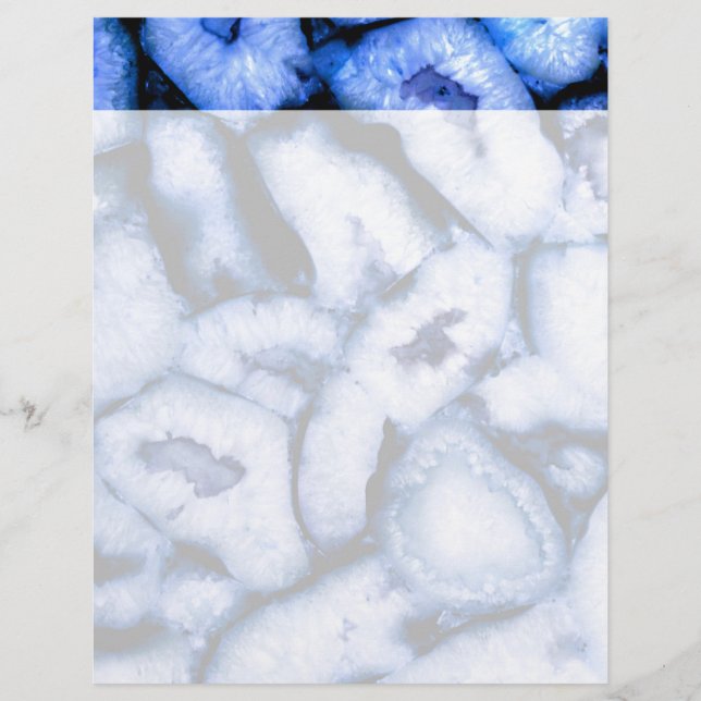 Blue Quartz Agate, blue Geodes, abstract pattern  (Front)