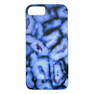 Blue Quartz Agate, blue Geodes, abstract pattern  Case-Mate iPhone Case