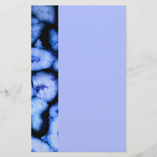 Blue Quartz Agate, blue Geodes, abstract pattern Stationery