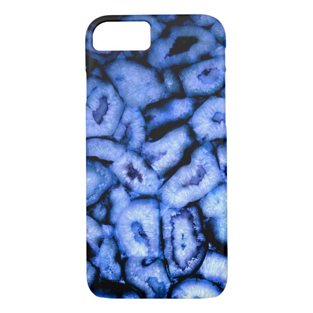 Blue Quartz Agate Geodes Case-Mate iPhone Case (Back)