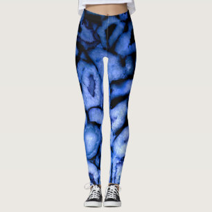 Blue Quartz Agate Geodes Leggings