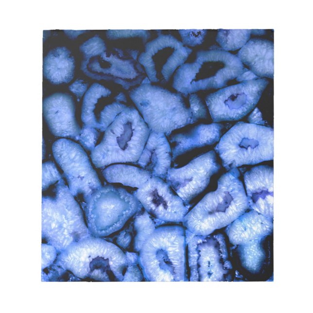 Blue Quartz Agate Geodes Notepad (Front)