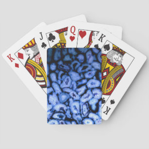 Blue Quartz Agate Geodes Playing Cards