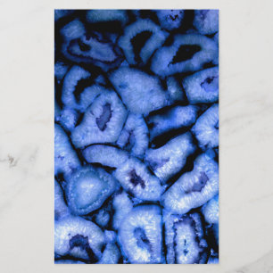 Blue Quartz Agate Geodes Stationery