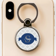 Blue Quatrefoil Personalised