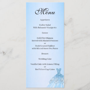 Blue Quenceanera Menu