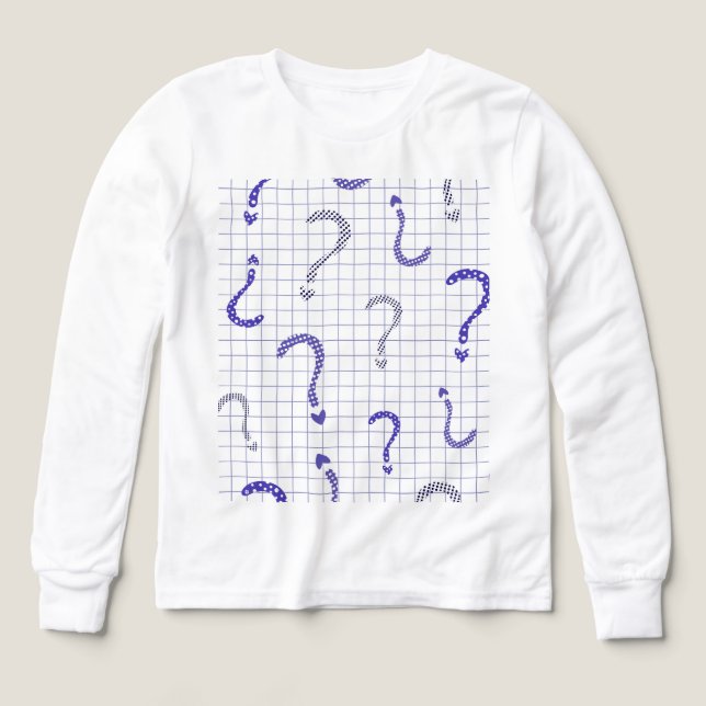 Blue question mark seamless pattern (Design Front)