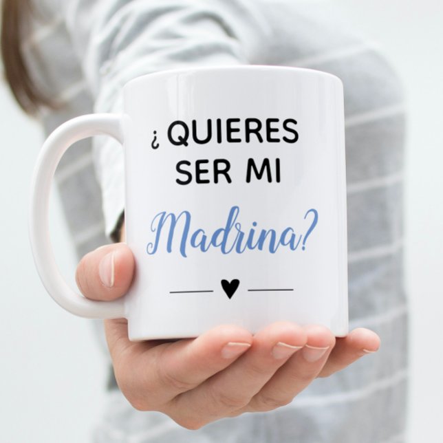 Blue Quieres Ser Mi Madrina Godmother Proposal Coffee Mug (Creator Uploaded)
