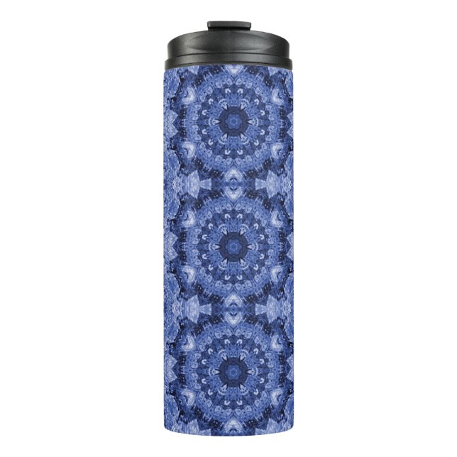 Blue Quilt Thermal Tumbler (Front)