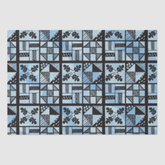 Blue Quilters Patchwork Tissue Paper