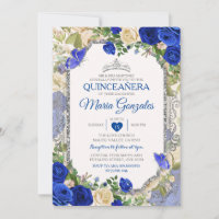 Blue Quinceañera Silver Crown Butterfly 15 Anos