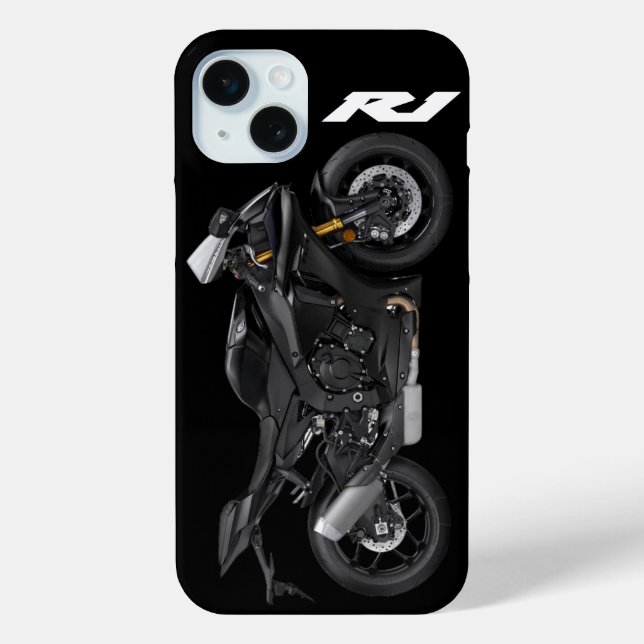 Blue R1 Sportsbike Motorcycle Case-Mate iPhone Case (Back)