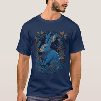 Blue Rabbit Mid Autumn Festival design T-Shirt