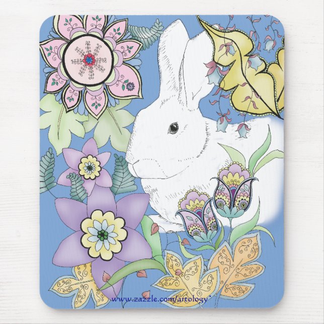 Blue Rabbit Mousepad (Front)