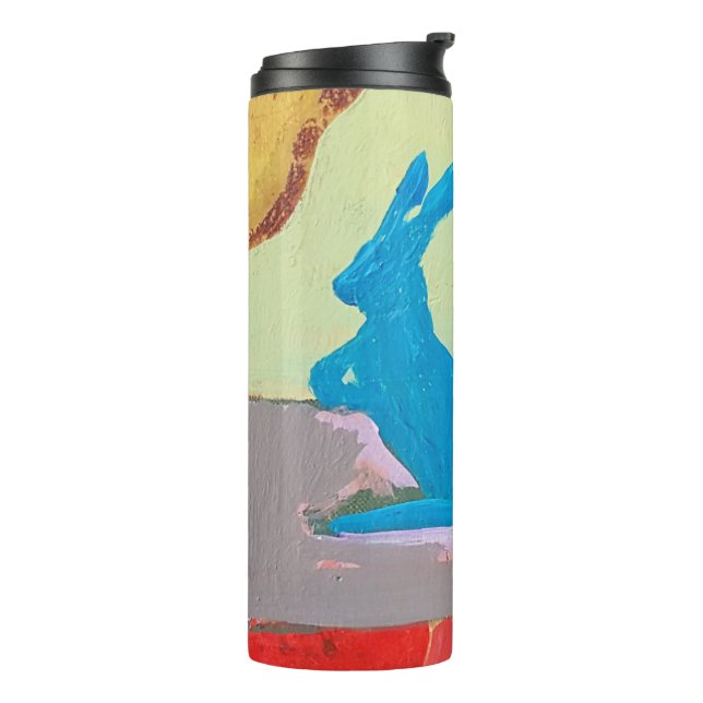 Blue Rabbit Thermal Tumbler (Rotated Left)