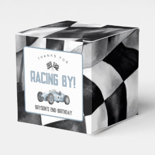 Blue Race Car Birthday Party  Favour Box
