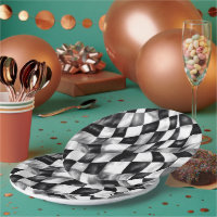 Blue Race Car Chequered Flag birthday party