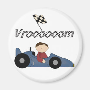 Blue Race Car Tshirts and Gifts Magnet