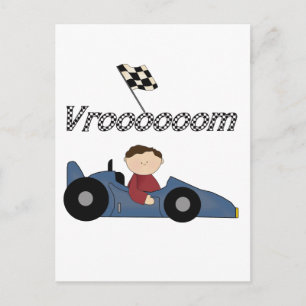 Blue Race Car Tshirts and Gifts Postcard