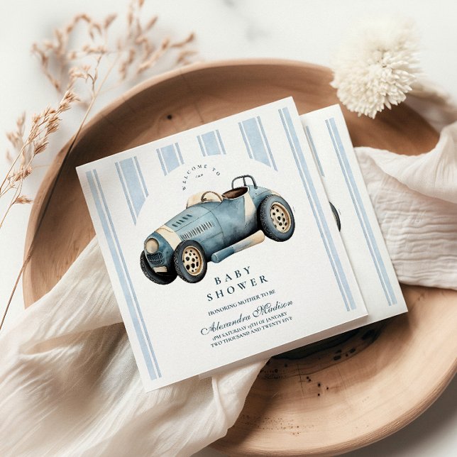 Blue Racer Baby Shower Napkin (Creator Uploaded)