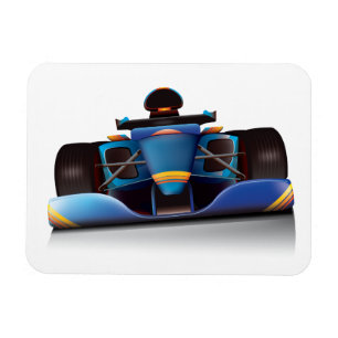 Blue Racing Car Magnet