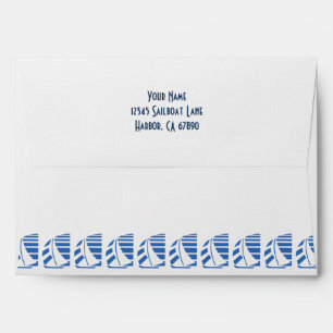 Blue Racing Sailboats Custom A7 Envelope
