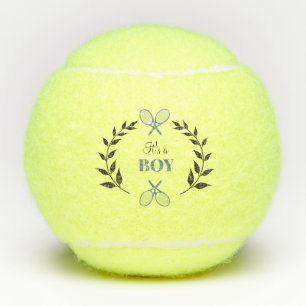 Blue Racket It's A Boy Tennis Baby Gift Balls