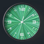 Blue Radial Stripes Background-23156 Clock<br><div class="desc">Dynamic blue radial stripes background with vibrant burst effect. Perfect for modern designs,  prints,  and digital use.
(You can search using this design code: 23156 to find other matching items.)</div>