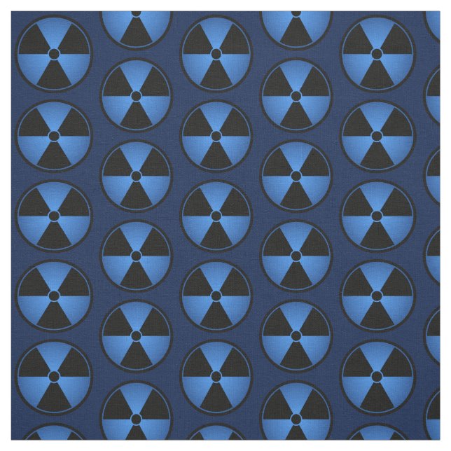 Blue Radiation Symbol Fabric (Swatch)