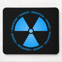 Blue Radiation Symbol Mousepad