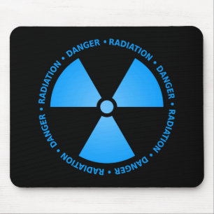 Blue Radiation Symbol Mousepad