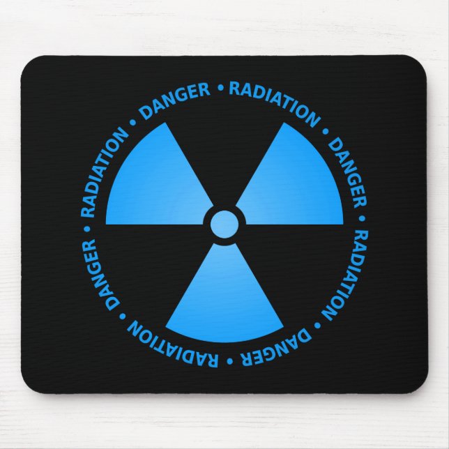 Blue Radiation Symbol Mousepad (Front)