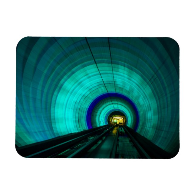 Blue railroad tunnel, Singapore Magnet (Horizontal)