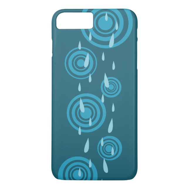 Blue Rain Case-Mate iPhone Case (Back)