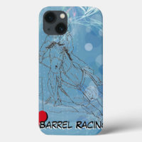Blue Rain Heart Barrel Racing