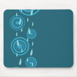 Blue Rain Mouse Pad