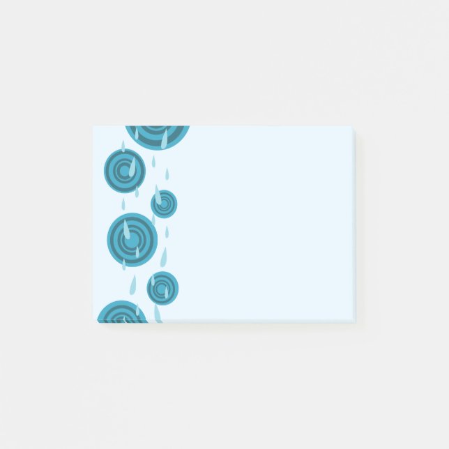 Blue Rain Post-it Notes (Front)