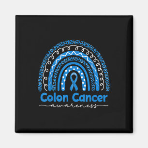 Blue Rainbow Blue Colon Cancer Awareness  Magnet