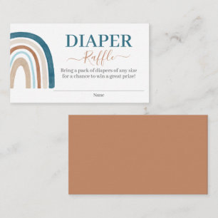 Blue Rainbow Diaper Raffle Enclosure Card