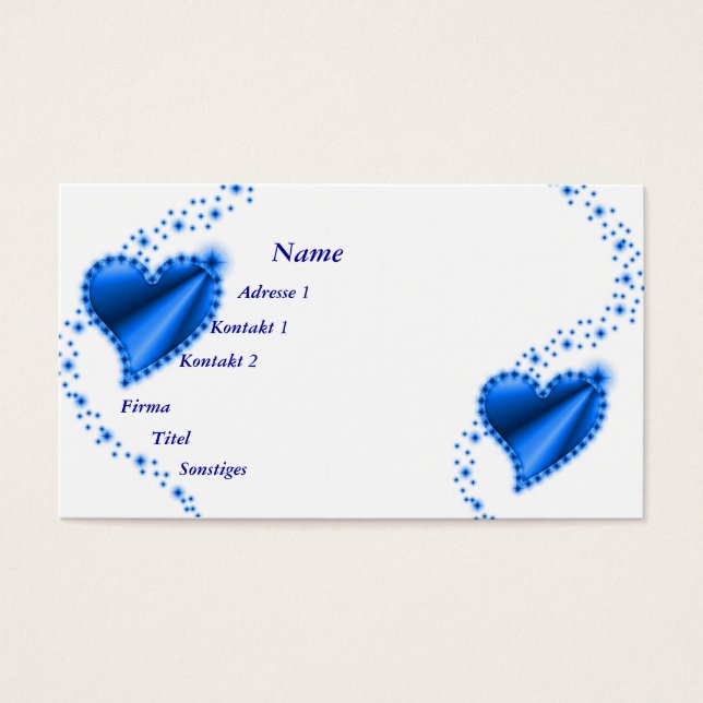 blue Rainbow Heart with Stars (Front)