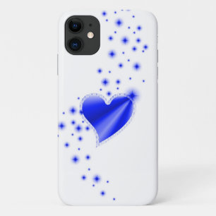 Blue Rainbow Heart with Stars Case-Mate iPhone Case