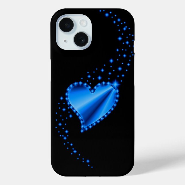 Blue Rainbow Heart with Stars Case-Mate iPhone Case (Back)