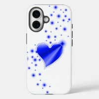 Blue Rainbow Heart with Stars