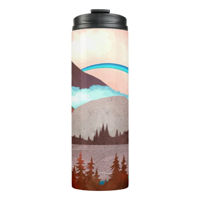 Blue Rainbow Landscape Thermal Tumbler (Front)