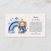 Blue Rainbow Lion Baby Shower Books for Baby